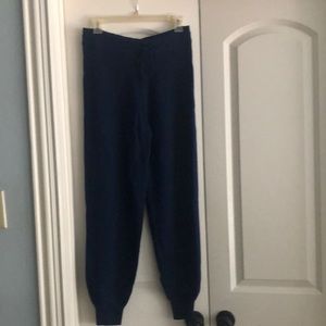 Theory knit jogger track pant navy NWT size P
